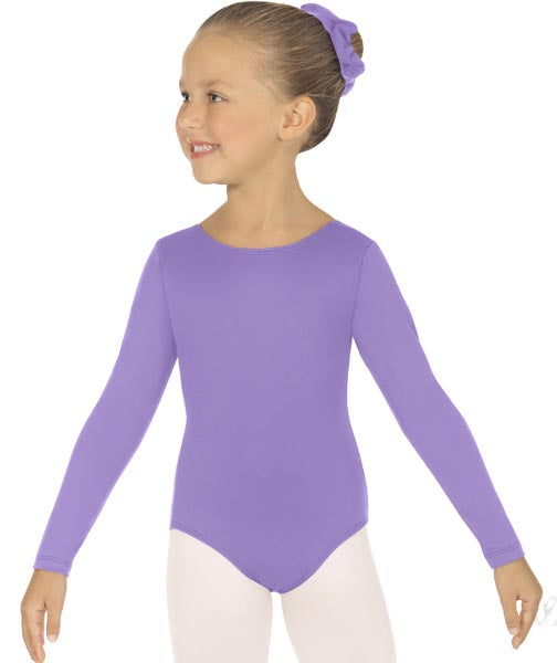 Eurotard 44265C Girls Microfiber Long Sleeve Leotard Lilac